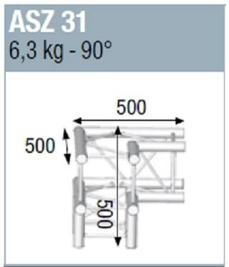 Structure carrée ASD SZ290 angle 3D