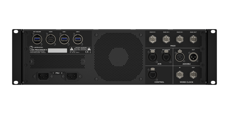 L-ISA II de L-ACOUSTICS processeur multi-canal pour sonorisation immersive et L-ACOUSTICS DJ.