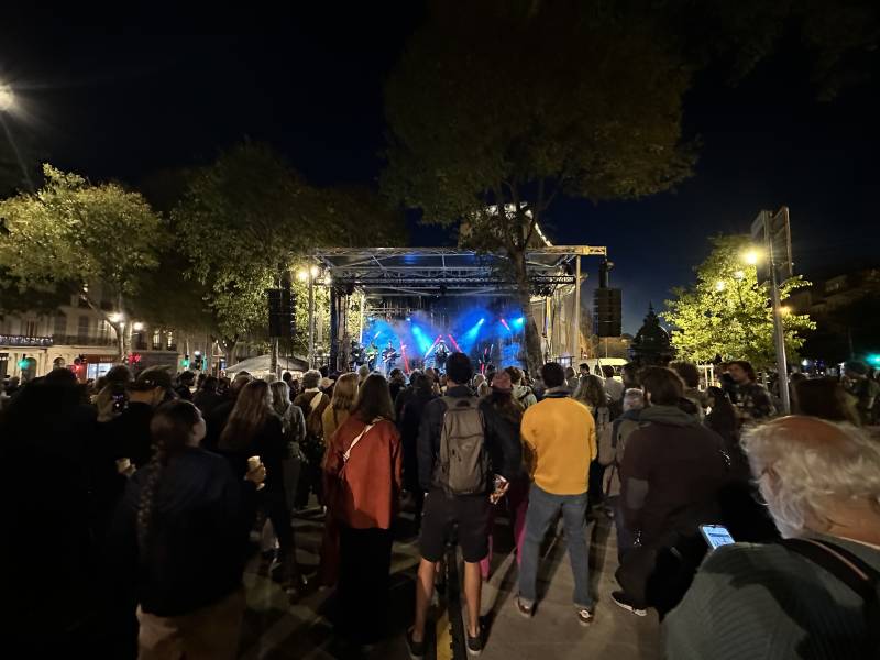 Prestation technique globale du festival Alternatiba à Marseille sur la Canebière.