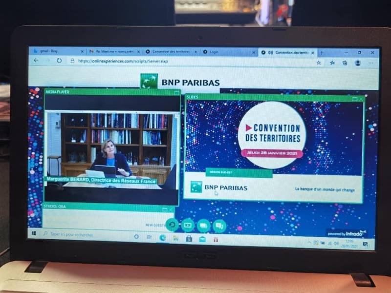 Tournage et réalisation  de la convention digitale de la BNP à Médiacom Studio 13