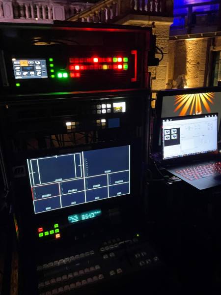 Prestation technique globale scène, son, lumière et vidéo Les nocturnes du Patrimoine au Château de la Buzine