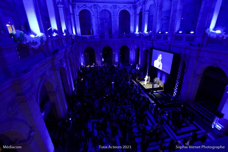 Prestation technique globale des voeux Tous Acteurs 2023 au Palais de la Bourse à Marseille