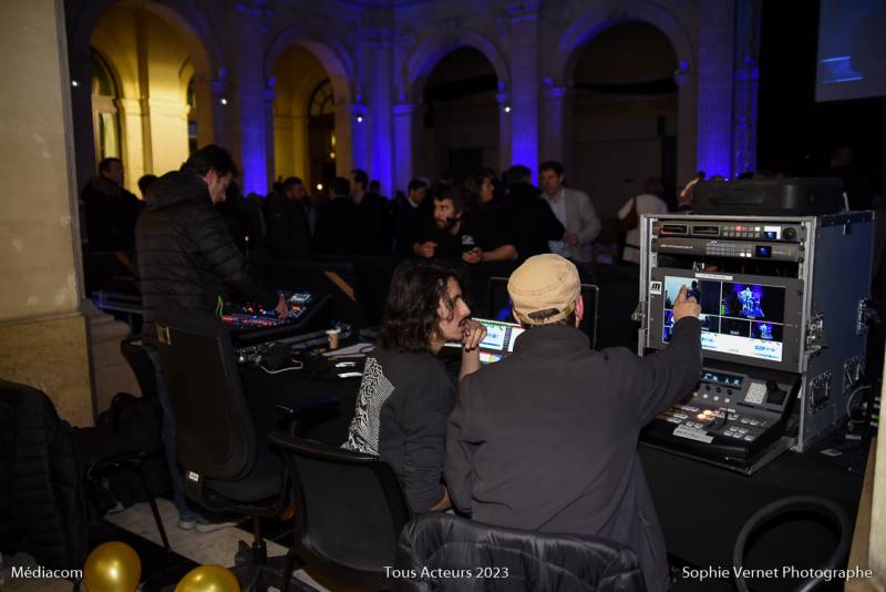 Prestation technique globale des voeux Tous Acteurs 2023 au Palais de la Bourse à Marseille