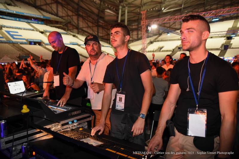 Prestation technique globale de la Clôture du Son des Guitares les 20 ans au stade Vélodrome