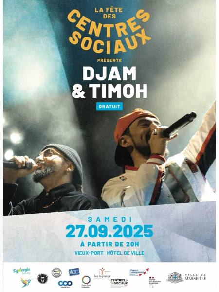 Prestation globale La fete des centres sociaux 2025 devant l'hotel de ville de Marseille