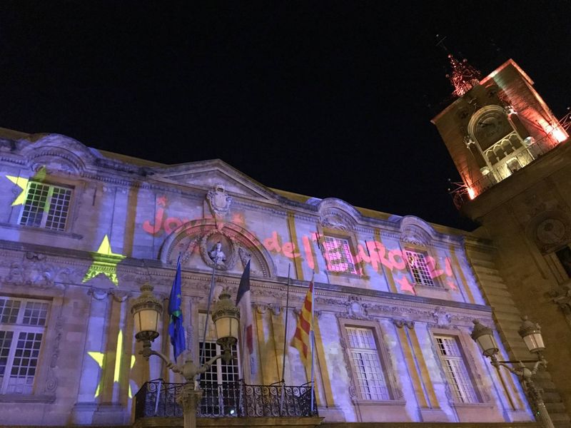 Illumination de la ville d'Aix en Provence