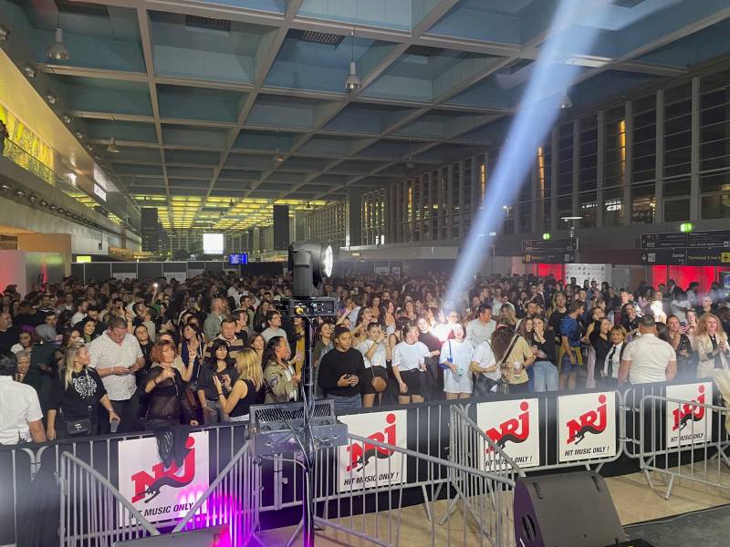 Prestation technique globale NRJ EXTRAVADANCE avec Feder et Boris Way a L'Aeroport Marseille