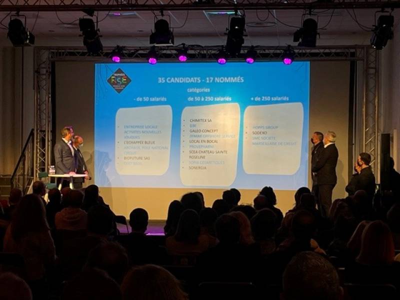 Prestation technique globale son, lumière et vidéo des Trophées des Transitions et de la RSE PACA