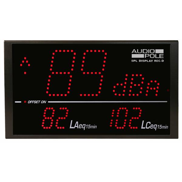 Location Afficheur multicolore de pression acoustique avec enregistrement de l'historique