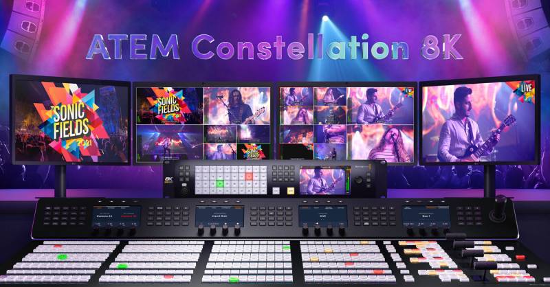 Mélangeur de production de direct ATEM CONSTELLATION 8K Black Magic Design