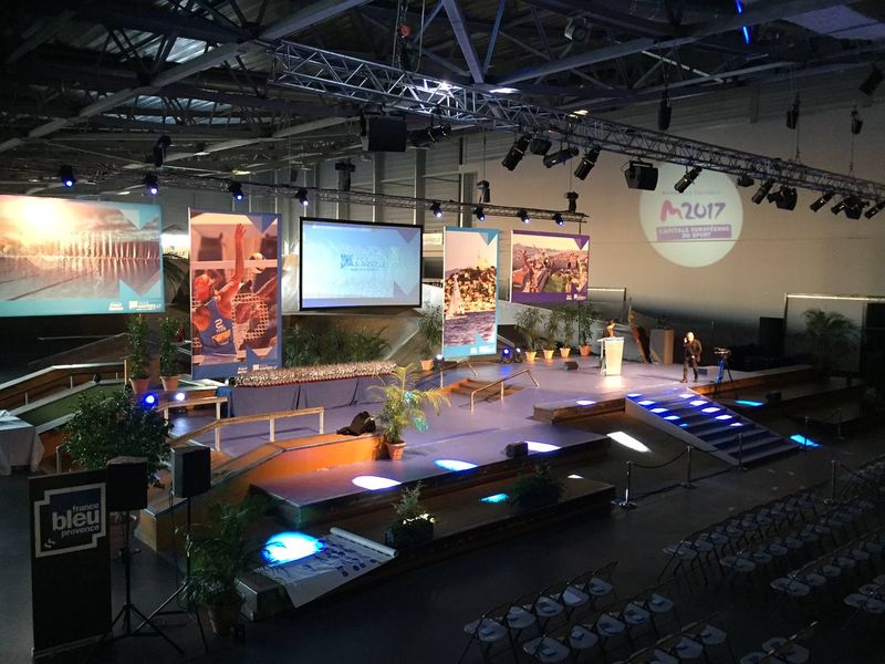 cérémonie des champions location scène et pont scénique palais omnisport grand-est